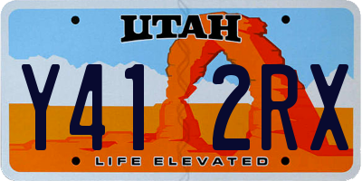 UT license plate Y412RX