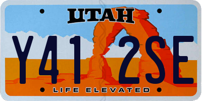 UT license plate Y412SE