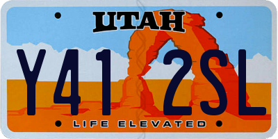 UT license plate Y412SL