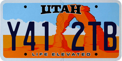 UT license plate Y412TB