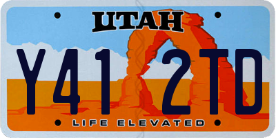 UT license plate Y412TD