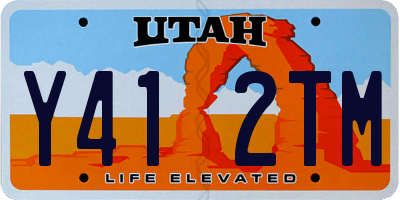 UT license plate Y412TM