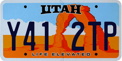 UT license plate Y412TP
