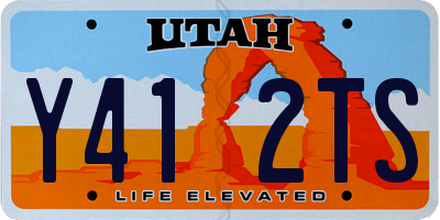 UT license plate Y412TS