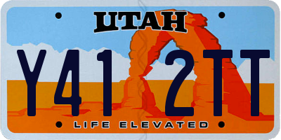 UT license plate Y412TT