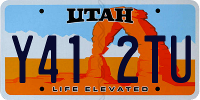 UT license plate Y412TU