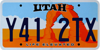 UT license plate Y412TX