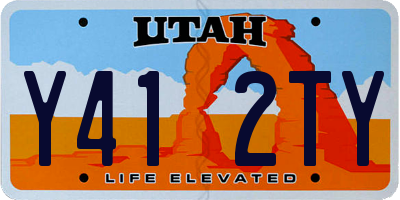 UT license plate Y412TY