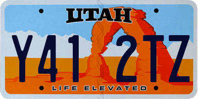 UT license plate Y412TZ