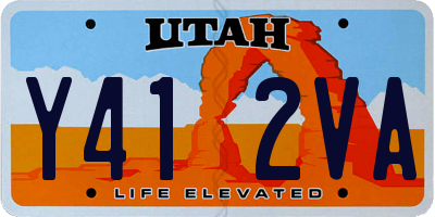 UT license plate Y412VA