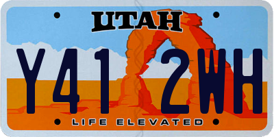 UT license plate Y412WH