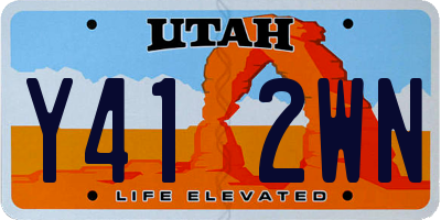 UT license plate Y412WN