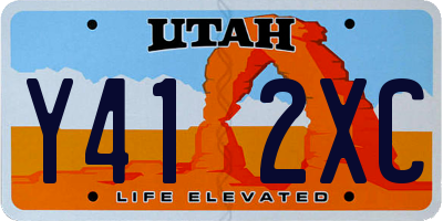 UT license plate Y412XC