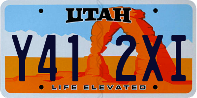 UT license plate Y412XI
