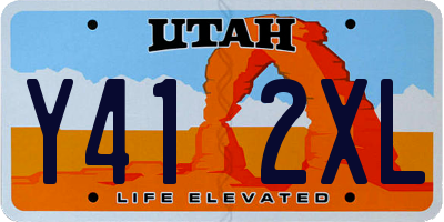 UT license plate Y412XL