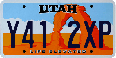 UT license plate Y412XP
