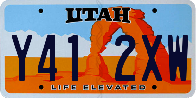 UT license plate Y412XW