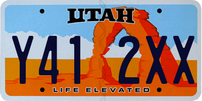 UT license plate Y412XX