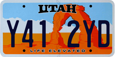 UT license plate Y412YD