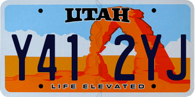 UT license plate Y412YJ