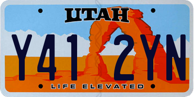 UT license plate Y412YN