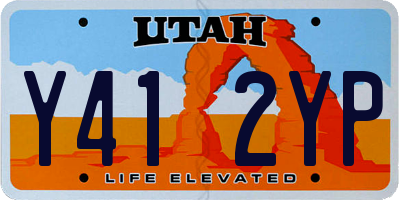 UT license plate Y412YP
