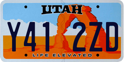 UT license plate Y412ZD