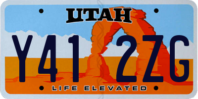 UT license plate Y412ZG