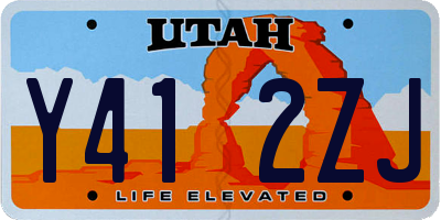 UT license plate Y412ZJ