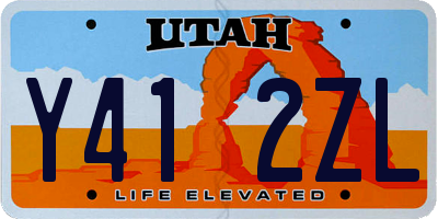 UT license plate Y412ZL