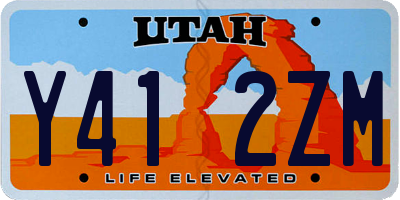 UT license plate Y412ZM