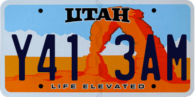 UT license plate Y413AM