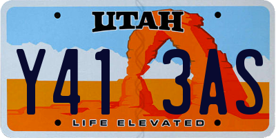 UT license plate Y413AS