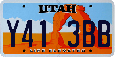 UT license plate Y413BB