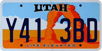 UT license plate Y413BD