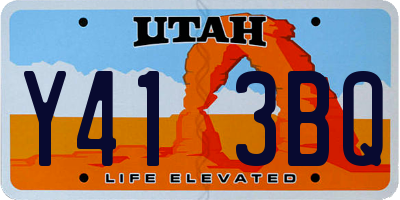 UT license plate Y413BQ