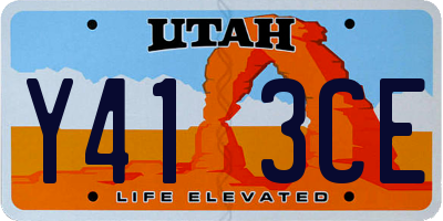 UT license plate Y413CE