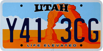 UT license plate Y413CG