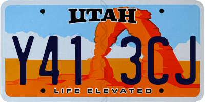 UT license plate Y413CJ