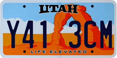 UT license plate Y413CM