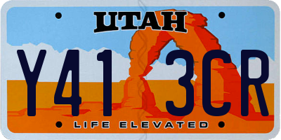 UT license plate Y413CR