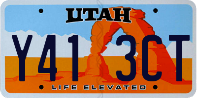 UT license plate Y413CT