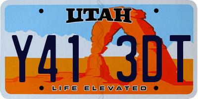UT license plate Y413DT