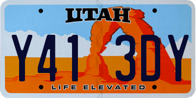 UT license plate Y413DY