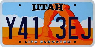 UT license plate Y413EJ