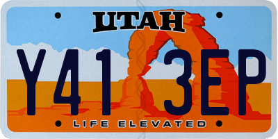 UT license plate Y413EP