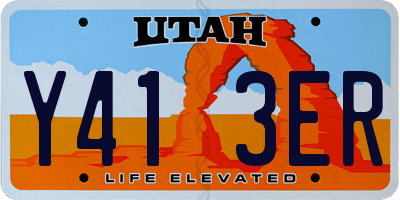 UT license plate Y413ER