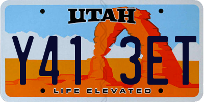 UT license plate Y413ET