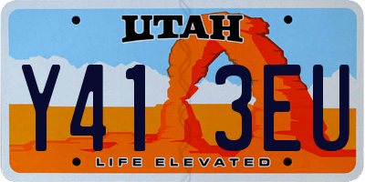 UT license plate Y413EU