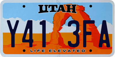 UT license plate Y413FA